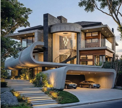 Modern 3D Building Elevation Design
